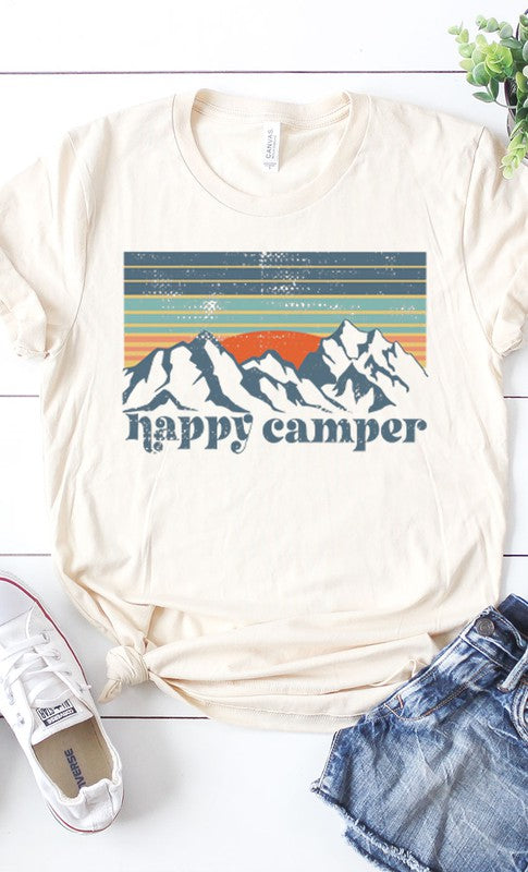 Retro Happy Camper graphic tee