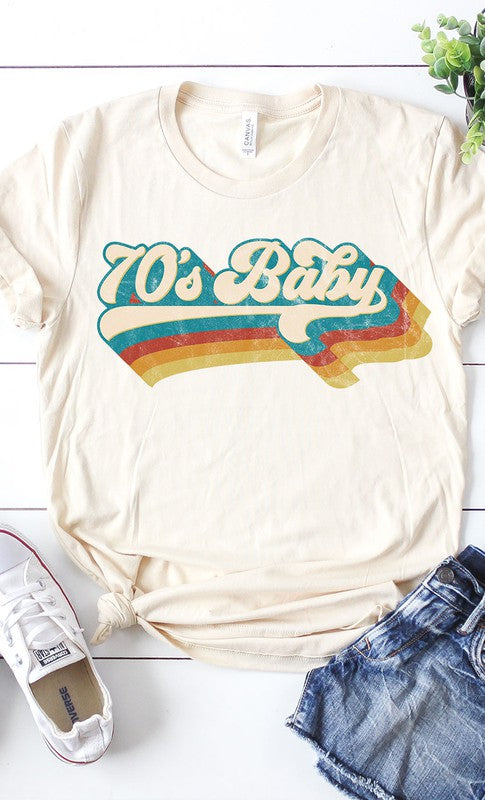 Retro 70's Baby Graphic Tee PLUS