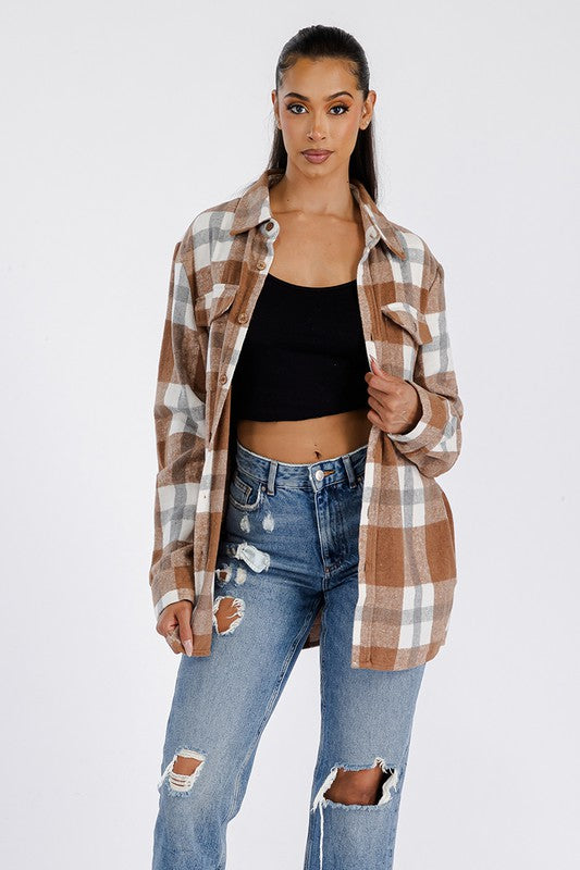 Boyfriend Oversized Soft Flannel Shacket