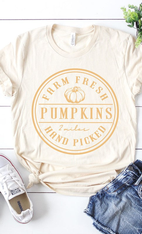 Farm Fresh Pumpkins Circle Graphic Tee