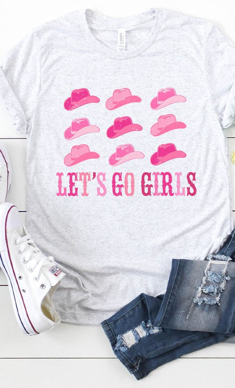 Lets Go Girls Cowgirl Hat Graphic Tee PLUS