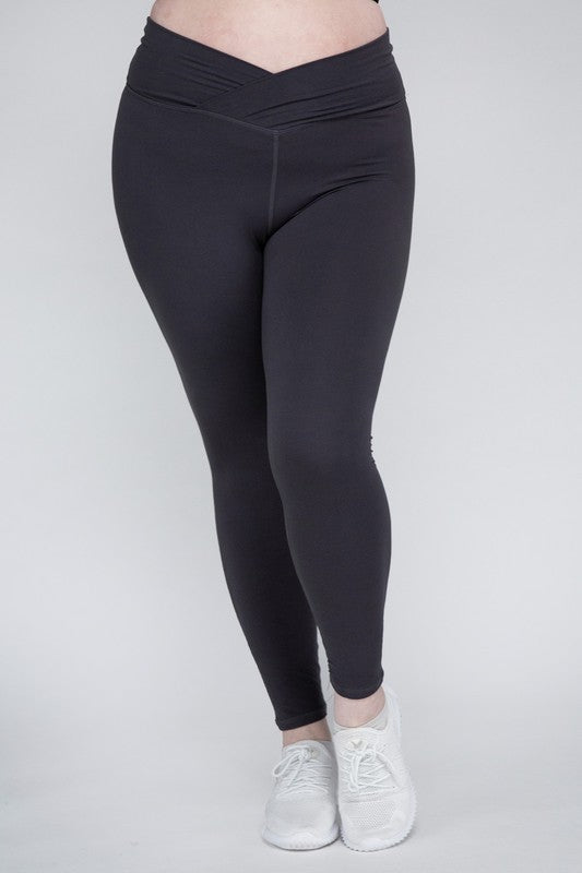 Plus V Waist Full Length Leggings