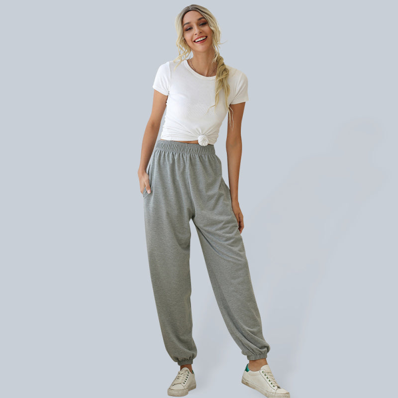 Casual sports basic loose legged pants